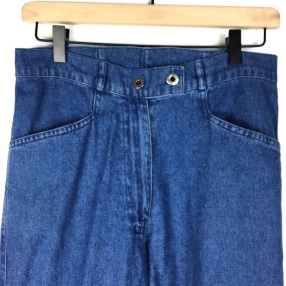 VINTAGE 90s Y2K Denim Maxi Dress Jumper Jeans Western Southwestern Agapo Small - Picture 11 of 14